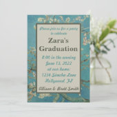 Almond Blossom Afstuderen Uitnodiging (Staand voorkant)