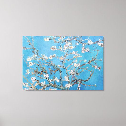 Almond Blossom Blue Vincent van Gogh Art Painting Canvas Afdruk (Voorkant)