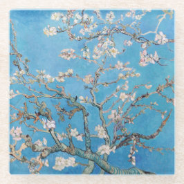 Almond Blossom Blue Vincent van Gogh Art Painting Glazen Onderzetter