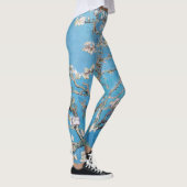 Almond Blossom Blue Vincent van Gogh Art Painting Leggings (Rechts)