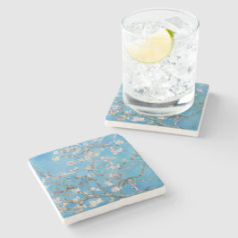 Almond Blossom Blue Vincent van Gogh Art Painting Stenen Onderzetter
