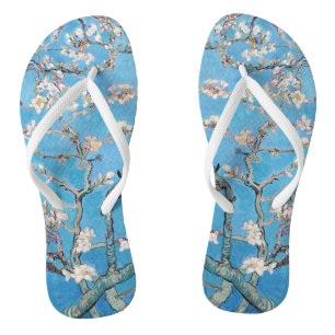 Almond Blossom Blue Vincent van Gogh Art Painting Teenslippers