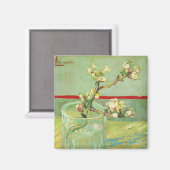Almond Blossom Branches in Glass Van Gogh Fine Art Magneet (Voorkant / Achterkant)