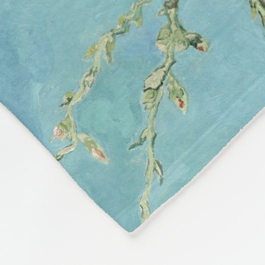 Almond Blossom door Van Gogh Fine Art Fleece Deken (Hoek)
