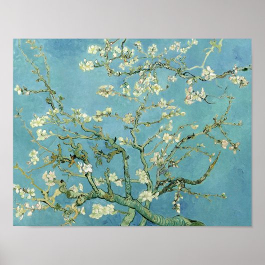 Almond Blossom door Van Gogh Fine Art Poster Print (Voorkant)