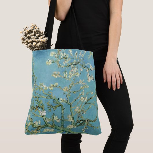 Almond Blossom door van Gogh Tote Bag (Dichtbij)