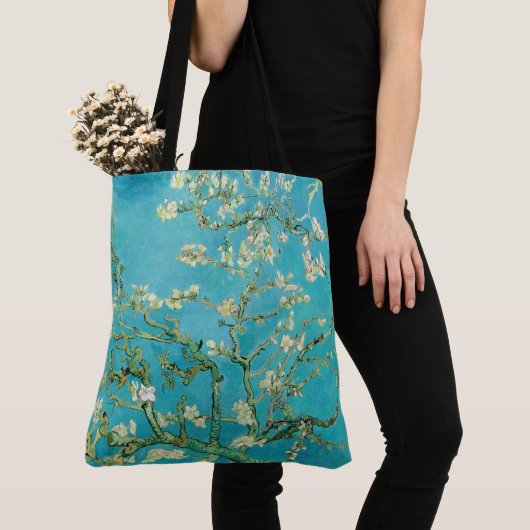 Almond Blossom door van Gogh Tote Bag (Dichtbij)