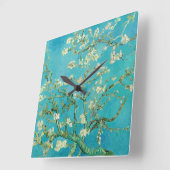 Almond Blossom door van Gogh Vierkante Klok (Hoek)