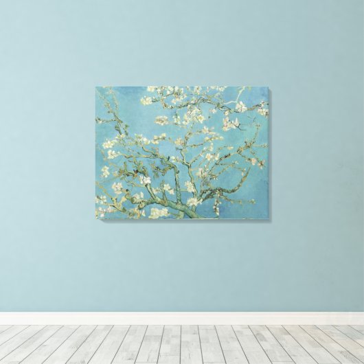 Almond Blossom door Vincent Van Gogh Fine Art Canvas Afdruk (Insitu (Houten vloer))