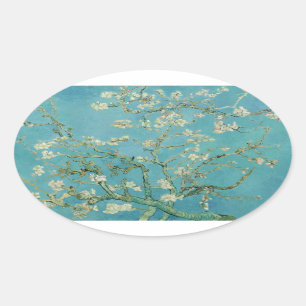 Almond Blossom door Vincent Van Gogh Fine Art Ovale Sticker
