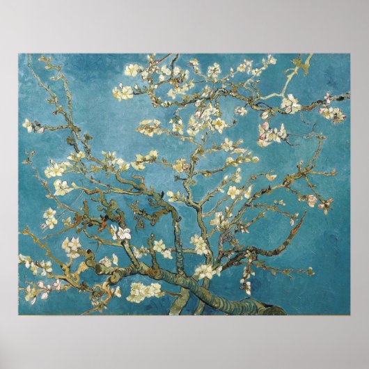 Almond Blossom door Vincent van Gogh Poster (Voorkant)
