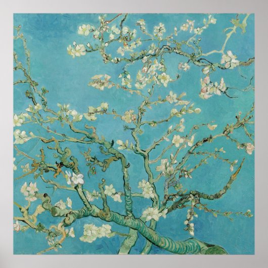 Almond Blossom door Vincent van Gogh Poster (Voorkant)