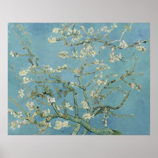 Almond Blossom door Vincent Van Gogh Poster (Voorkant)