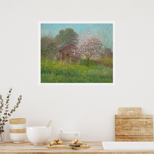 Almond Blossom en Wild Mustard (1152) Poster (Keuken)