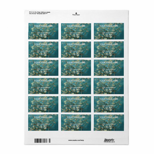 Almond Blossom Etiket (Full Sheet)