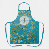 Almond Blossom Monogrammed Van Gogh Schort (Voorkant)