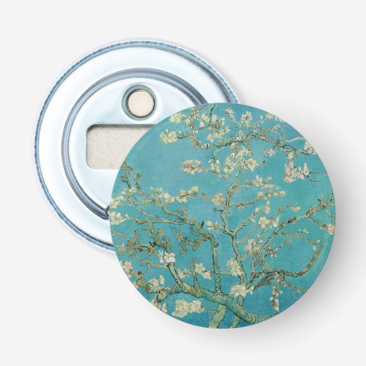 Almond Blossom, Oil Painting, Vincent Van Gogh Button Flesopener (Voorkant)