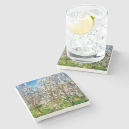 Almond Blossom Pointillism Dot Art schilderen Stenen Onderzetter