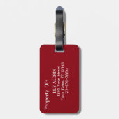 Almond Blossom Red Vincent van Gogh Art Painting Bagagelabel (Achterkant verticaal)