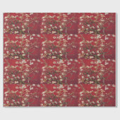 Almond Blossom Red Vincent van Gogh Art Painting Cadeaupapier (Vlak)