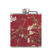 Almond Blossom Red Vincent van Gogh Art Painting Heupfles (Achterkant)