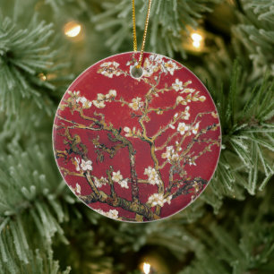 Almond Blossom Red Vincent van Gogh Art Painting Keramisch Ornament