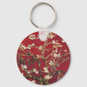 Almond Blossom Red Vincent van Gogh Art Painting Sleutelhanger