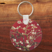 Almond Blossom Red Vincent van Gogh Art Painting Sleutelhanger (Voorkant)