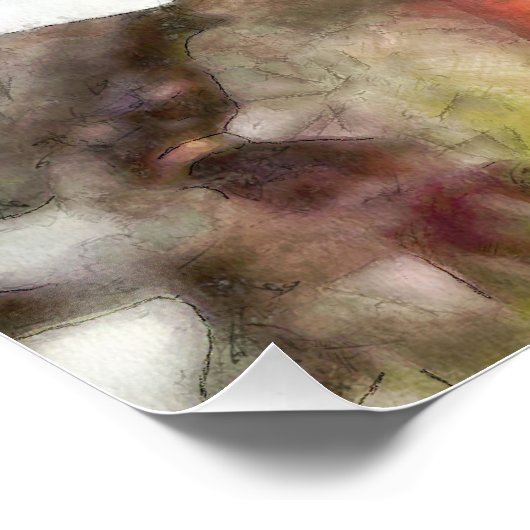 Almond Blossom Study Waterverf Painting Perfect Poster (Hoek)