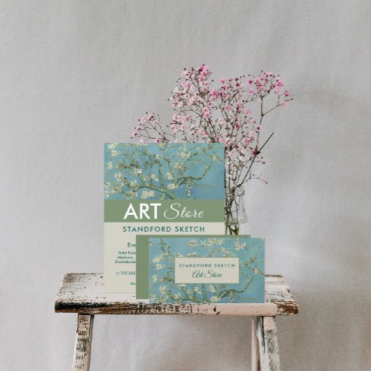 Almond Blossom, Van Gogh, Art Supplies Store Visitekaartje