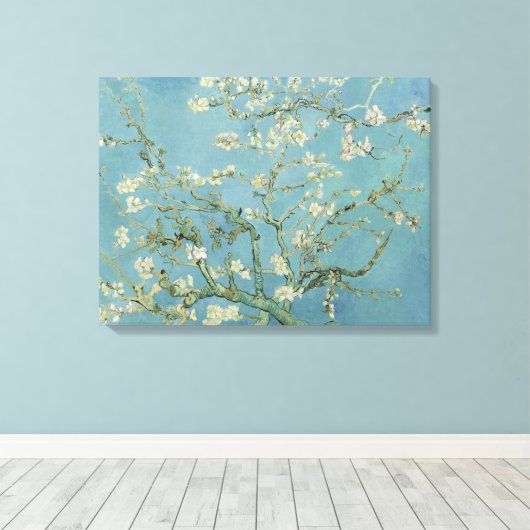 Almond Blossom Van Gogh Canvas Afdruk (Insitu (Houten vloer))