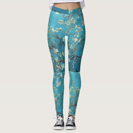 Almond Blossom Van Gogh Fine Art Leggings Pants (Voorkant)