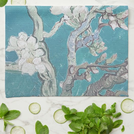 Almond Blossom Van Gogh Theedoek (Gevouwen)