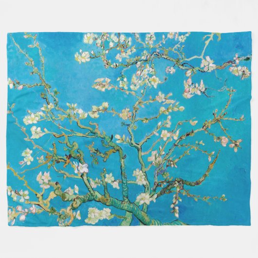 Almond Blossom, Vincent van Gogh Fleece Deken (Voorkant (Horizontaal))
