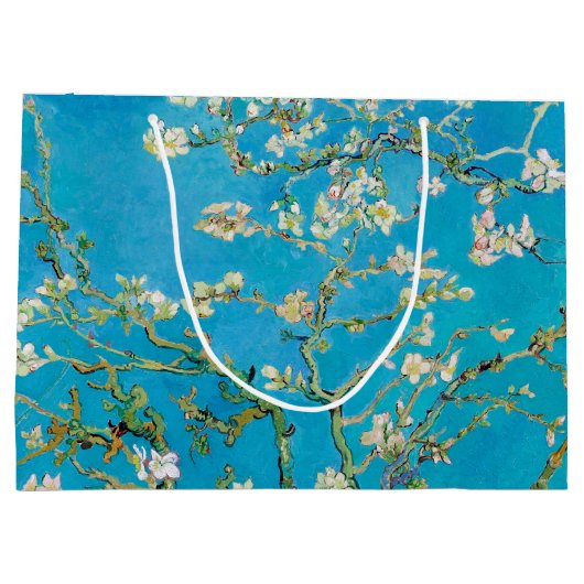 Almond Blossom, Vincent van Gogh Large Gift Bag Groot Cadeauzakje (Achterkant)