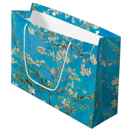 Almond Blossom, Vincent van Gogh Large Gift Bag Groot Cadeauzakje (Voorkant Gekanteld)