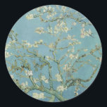 Almond Blossom: Vincent Van Gogh Ronde Sticker<br><div class="desc">Almond Blossom. Geschilderd door Vincent Van Gogh in 1890. Dit afbeelding is openbaar.</div>