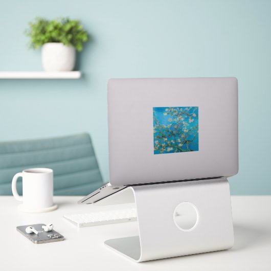 Almond Blossom Vincent van Gogh Sticker (Laptop op bureau)
