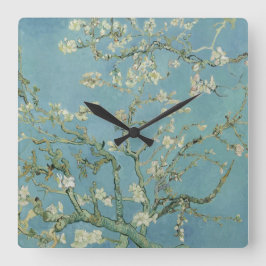 Almond Blossom: Vincent Van Gogh Vierkante Klok