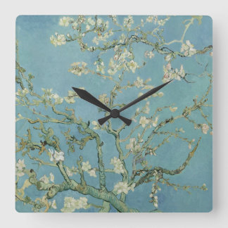 Almond Blossom: Vincent Van Gogh Vierkante Klok