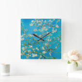 Almond Blossom, Vincent van Gogh Vierkante Klok (Huis)