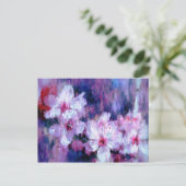Almond Blossom Waterverf Briefkaart (Staand voorkant)