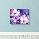 Almond Blossom Waterverf Canvas Afdruk (Insitu (Houten vloer))