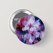 Almond Blossom Waterverf Ronde Button 5,7 Cm (Voorkant /achterkant)