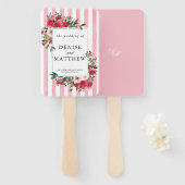 Almond Blossom Wedding Invitation Handwaaier (Voorkant en achterkant)