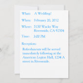Almond Blossom Wedding Invitation Kaart (Achterkant)
