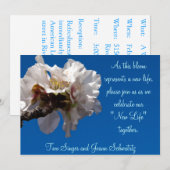 Almond Blossom Wedding Invitation Kaart (Voorkant / Achterkant)