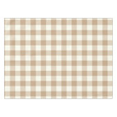 Almond Brown Gingham / Buffalo Check Tablecloth Tafelkleed (Voorkant (Horizontaal))