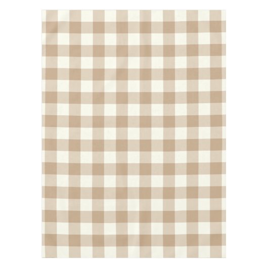 Almond Brown Gingham / Buffalo Check Tablecloth Tafelkleed (Voorkant)