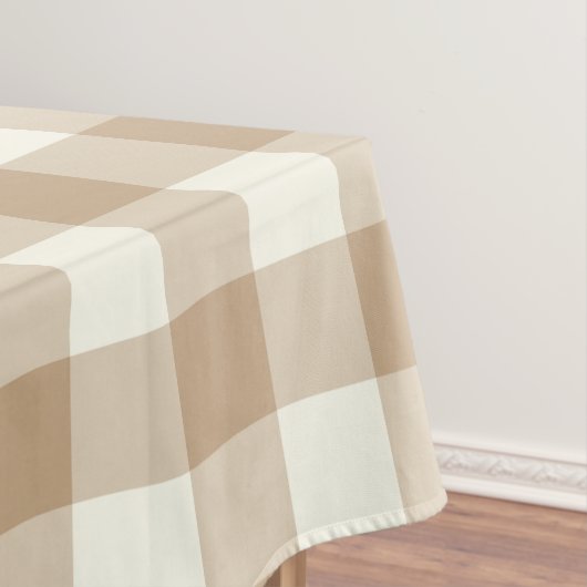 Almond Brown Gingham / Buffalo Check Tablecloth Tafelkleed (Voorbeeld)